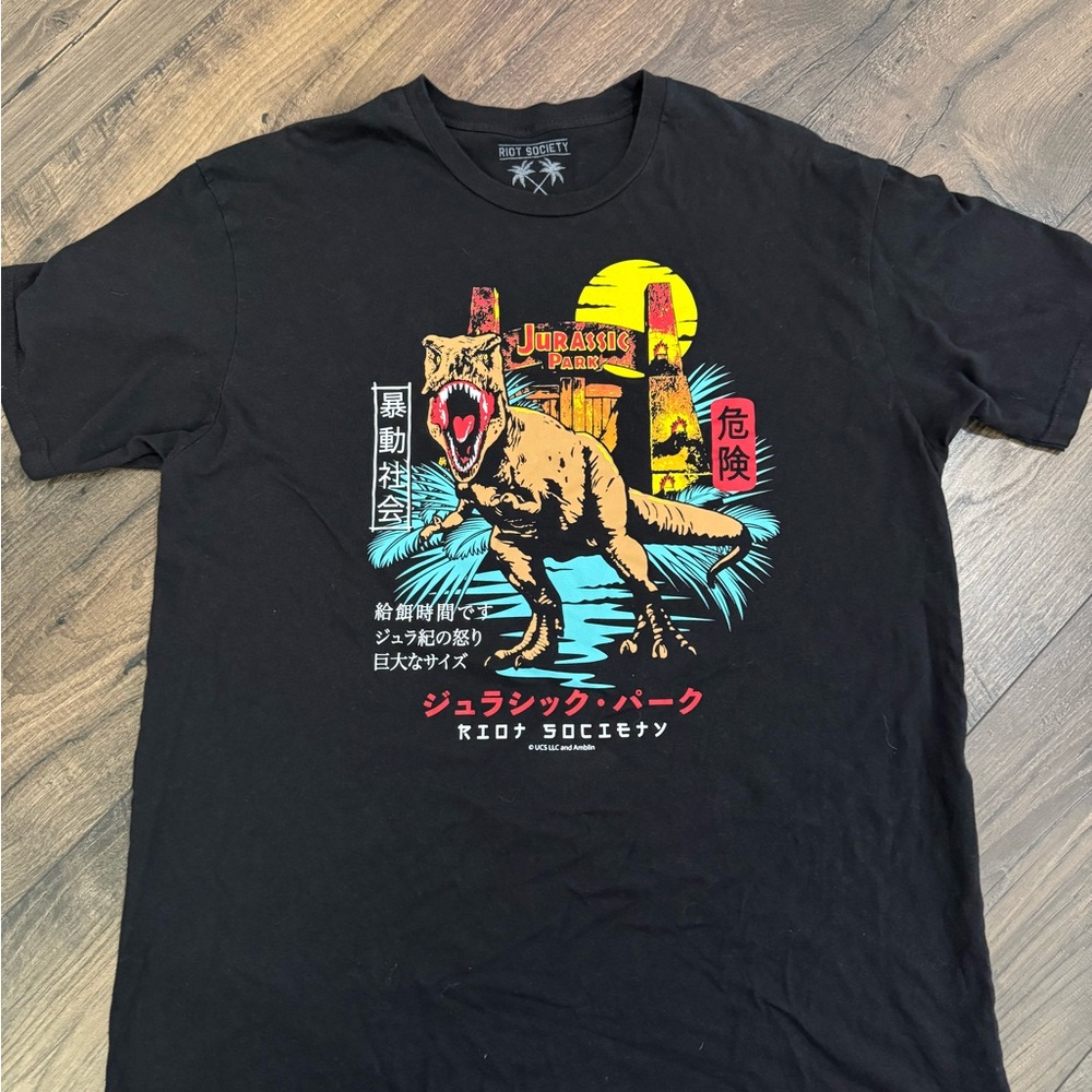 Riot Society Black Jurassic Park Graphic Tee
